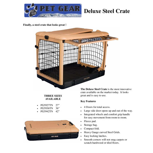 Pet Gear Deluxe Pet Crate & Reviews Wayfair